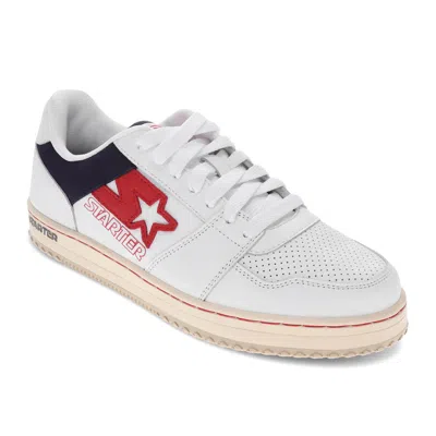 Starter Mens Lfs 1 Vintage Genuine Leather Casual Lace-up Sneaker Shoe In White