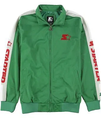 Pre-owned Starter Mens Logo Track Jacket In Green