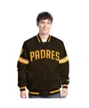Starter Men's Brown San Diego Padres Scout Full-snap Varsity Jacket In Brown