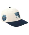 Starter Men's Cream/navy New York Rangers Blue Wave Classic Adjustable Hat In Cream,navy