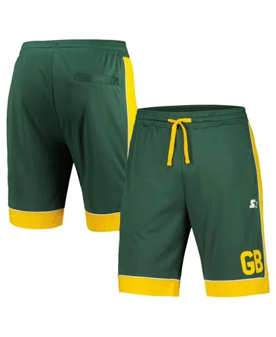 Starter Men's Green/gold Green Bay Packers Vintage Fan Favorite Shorts