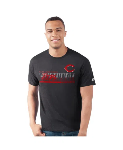 Starter Men'sâ Heather Black Cincinnati Reds Prime Time Team T-shirt