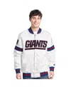 Starter Men's White New York Giants Scout Full-snap Varsity Jacket In White