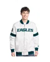 Starter White Philadelphia Eagles Scout Full-snap Varsity Jacket In White