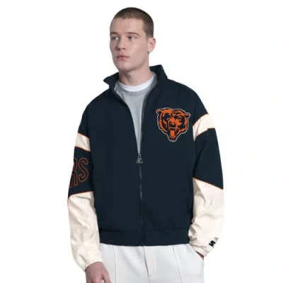 Starter Navy Chicago Bears The Gust Full-zip Hoodie In Multi