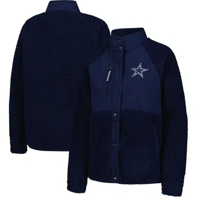 Starter Navy Dallas Cowboys On The Ball Sherpa Jacket In Blue