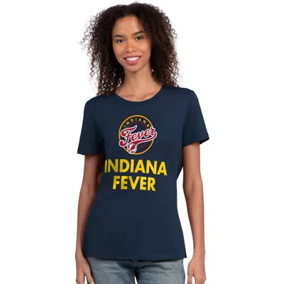 Starter Navy Indiana Fever Wnba 30th Anniversary Scoop Neck T-shirt In Blue