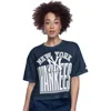 Starter Navy New York Yankees Play The Ball Boxy Cropped T-shirt In Blue
