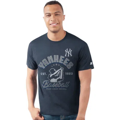 Starter Navy New York Yankees Prime Time Batter T-shirt In Blue