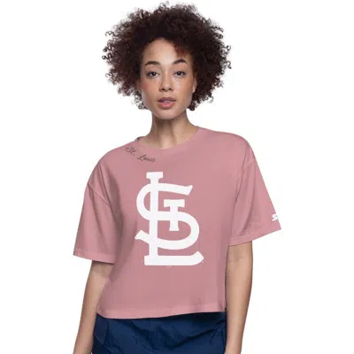 Starter Pink San Francisco Giants Play The Ball Boxy Cropped T-shirt