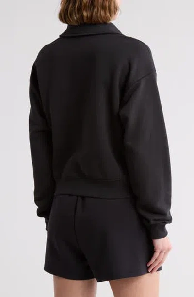 Starter Polo Sweatshirt In Black