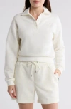 Starter Polo Sweatshirt In Egret