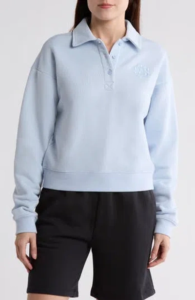 Starter Polo Sweatshirt In Heather1