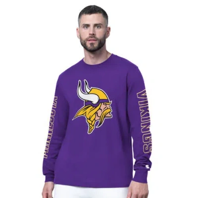 Starter Purple Minnesota Vikings Clutch Hit Ii Long-sleeve T-shirt
