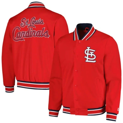 Starter Red St. Louis Cardinals Secret Weapon Satin Full-snap Jacket