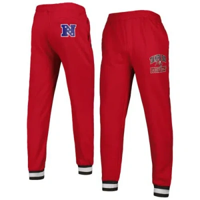 Starter Red Tampa Bay Buccaneers Blitz Fleece Jogger Pants In Gray