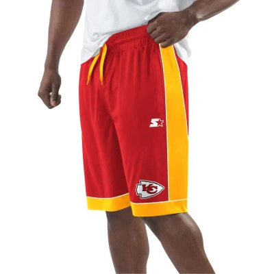 Starter Men's  Red, Gold Kansas City Chiefs Fan Favorite Fashion Shorts In Red,gold