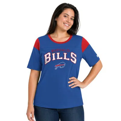 Starter Royal Buffalo Bills Plus Size Linebacker Slub T-shirt In Blue