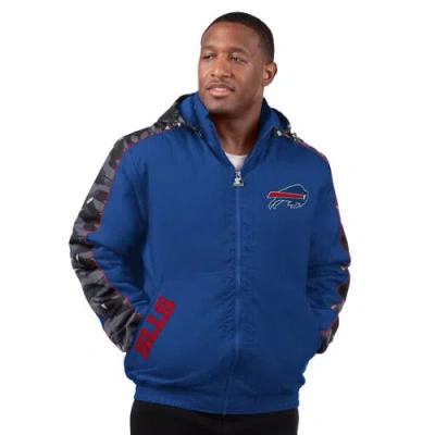 Starter Royal Buffalo Bills Thursday Night Gridiron Full-zip Jacket In Royal,gray
