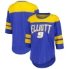 STARTER STARTER ROYAL CHASE ELLIOTT FULL BACK BLOCK 3/4-SLEEVE TRI-BLEND TOP