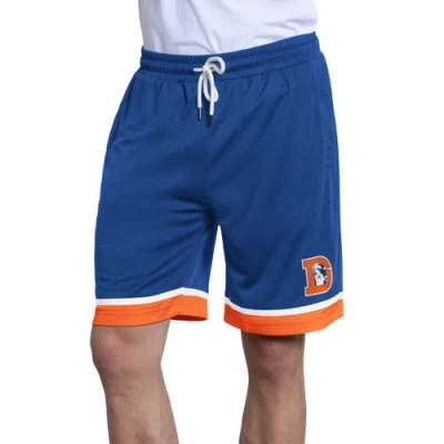 Starter Royal Denver Broncos Throwback Power Play Mesh Shorts In Blue
