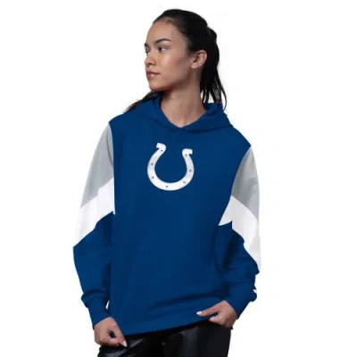 Starter Royal Indianapolis Colts Scrimmage Hoodie In Blue