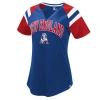 Starter Royal New England Patriots Game On Notch Neck Raglan T-shirt