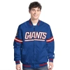 Starter Royal New York Giants Scout Full-snap Varsity Jacket In Blue
