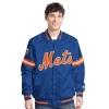 Starter Royal New York Mets Scout Full-snap Varsity Jacket In Blue