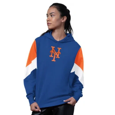 Starter Royal New York Mets Scrimmage Pullover Hoodie In Blue