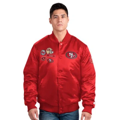 Starter Scarlet San Francisco 49ers Exclusive Satin Full-snap Varsity Jacket