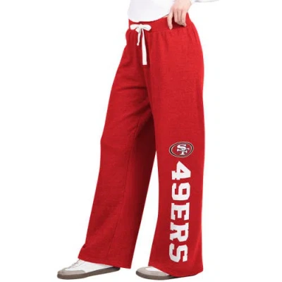 Starter Scarlet San Francisco 49ers Field Wide Leg Sweatpants In Red