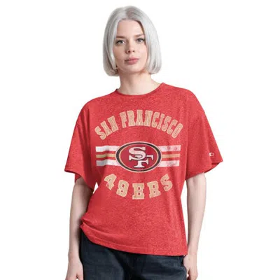 Starter Scarlet San Francisco 49ers Jump Shot Boyfriend Tri-blend T-shirt In Pink