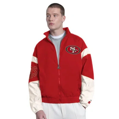 Starter Scarlet San Francisco 49ers The Gust Full-zip Hooded Jacket In Red