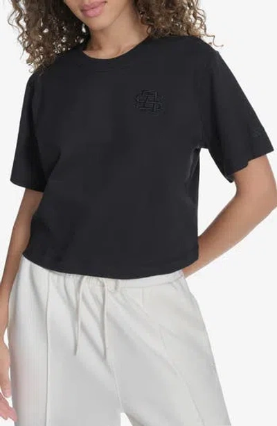 Starter Short Sleeve Crop T-shirt In Black
