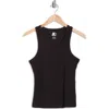 Starter Stretch Cotton Ringer Tank In Black