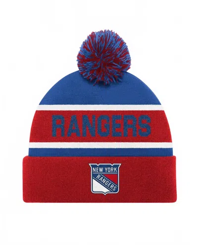 Starter Unisex New York Rangers Pom Beanie In Red In Blue