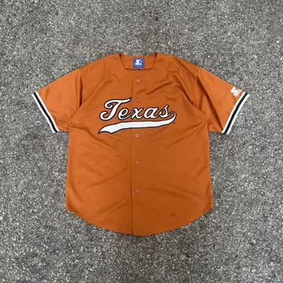 Pre-owned Starter Vintage  Texas Longhorns Baseball Jersey In Brown