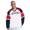 Starter White Houston Texans Infield Play Raglan Pullover Jacket In Multi