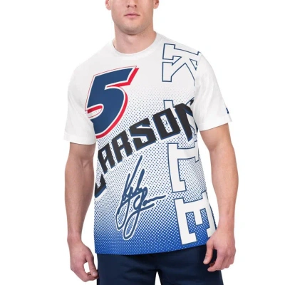 Starter White Kyle Larson Extreme Lineman Graphic T-shirt