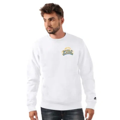 Starter White Los Angeles Chargers Classic Puro Crew Neck Sweatshirt