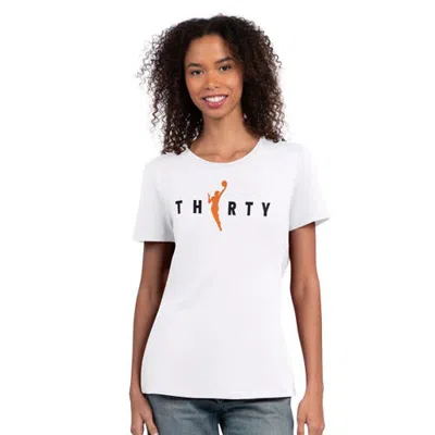 Starter White Wnba 30th Anniversary Scoop Neck T-shirt