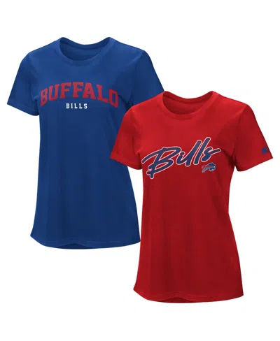 Starter Women's 2-piece Royal/red Buffalo Bills Combo Pack T-shirt In Multi