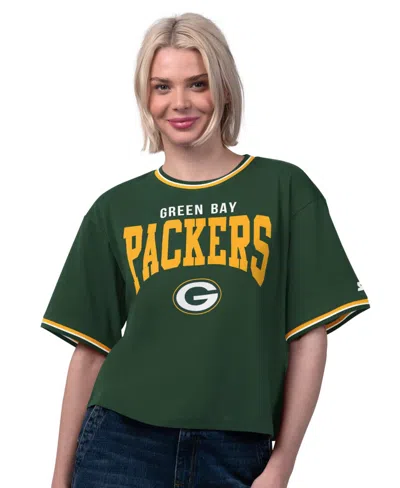 Starter Women's Ace Cropped-oversized T-shirt In Green