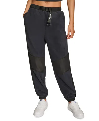 Starter Women's Belted Brushed Fleecejoggers In Black