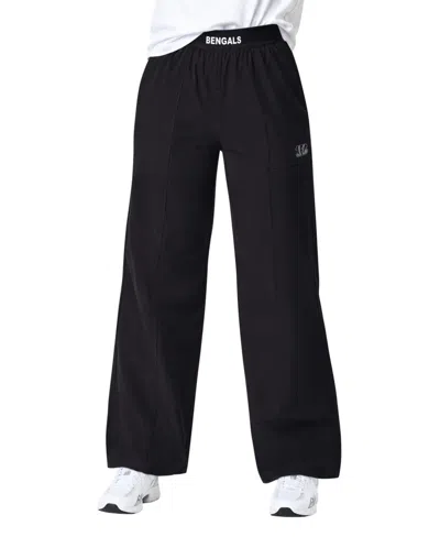 Starter Women's Black Cincinnati Bengals Athleisure Wide-leg Pants