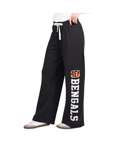 Starter Women's Black Cincinnati Bengals Field Wide Leg Sweatpants