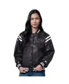 Starter Women's Black Detroit Lions High Heat Varsity Jacket In Black