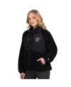 Starter Women's Black Las Vegas Raiders On The Ball Sherpa Jacket In Black
