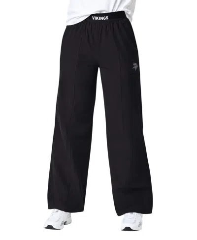 Starter Women's Black Minnesota Vikings Athleisure Wide-leg Pants